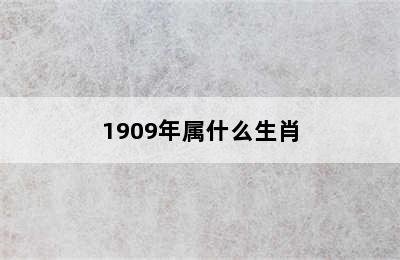 1909年属什么生肖