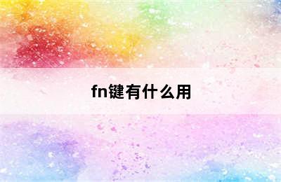 fn键有什么用