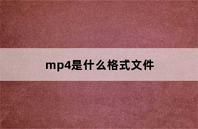 mp4是什么格式文件