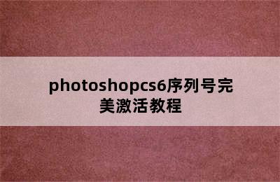 photoshopcs6序列号完美激活教程