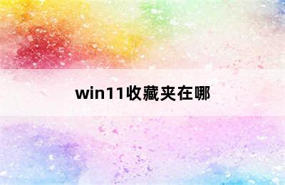 win11收藏夹在哪