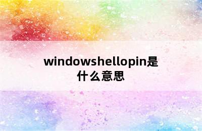 windowshellopin是什么意思