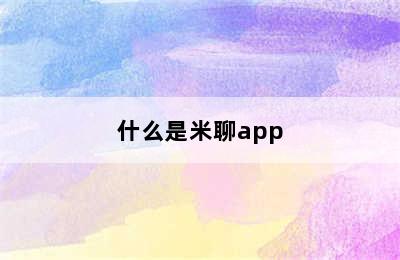 什么是米聊app