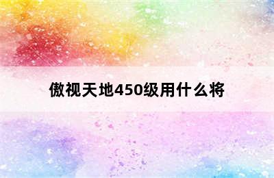 傲视天地450级用什么将