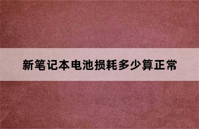 新笔记本电池损耗多少算正常