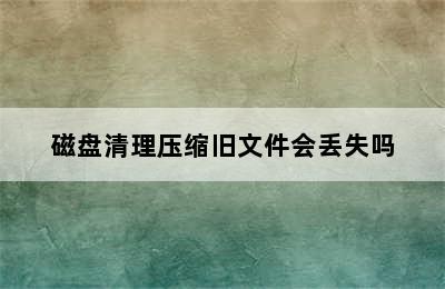 磁盘清理压缩旧文件会丢失吗