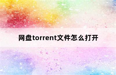 网盘torrent文件怎么打开